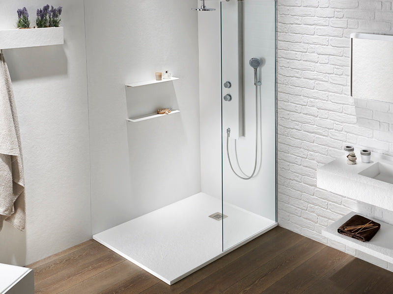 ACQUABELLA BASE Plato de Ducha Textura Slate Color Blanco