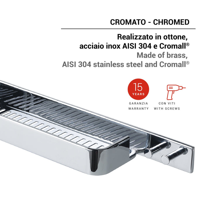 GEDY A9181300000 IL GIGLIO Portaobjetos Cromo