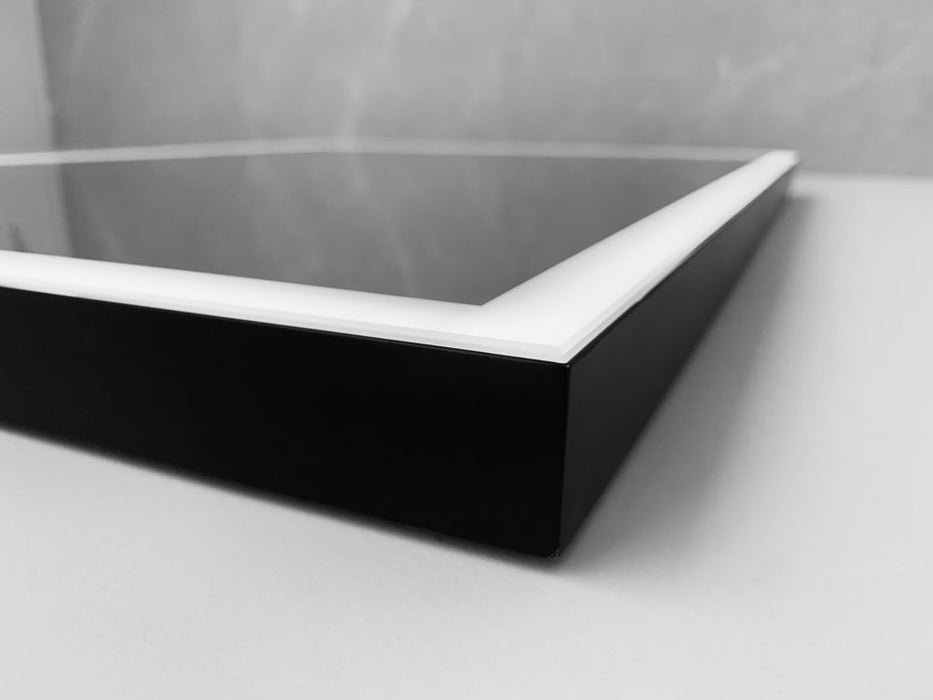 LEDIMEX SUIZ010/120NG SWITZERLAND Square LED Mirror Front Light Matte Black 120x80 cm