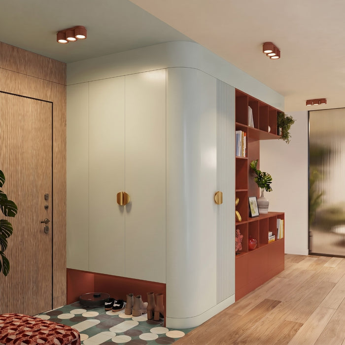SOLLUX SL.2632 Plafón AURA 3 ocre rojo Gx53
