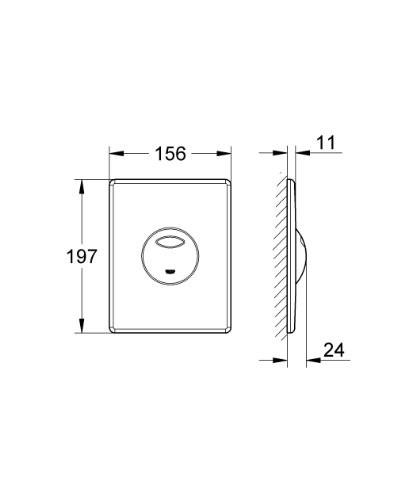 GROHE 38 862 000 Escutcheon SKATED/F Cr.p/Av1 (if 2 tubes 42303)