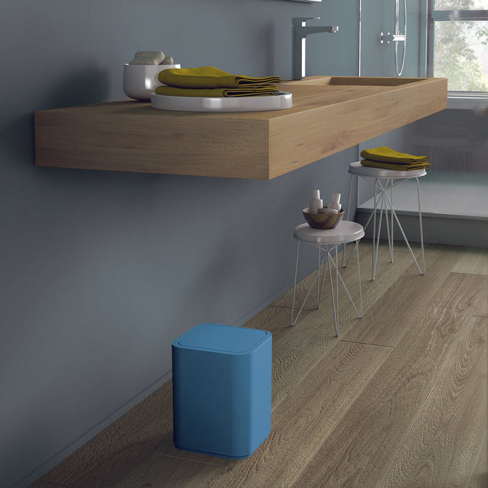 GEDY 63098600900 SEVENTY Trash Bin With Lid 8 Liters Light Blue