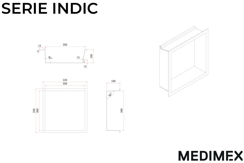 MEDIMEX HOR004/ORC INDIC Hornacina Con Led 33x33 Oro Rosa Cepillado