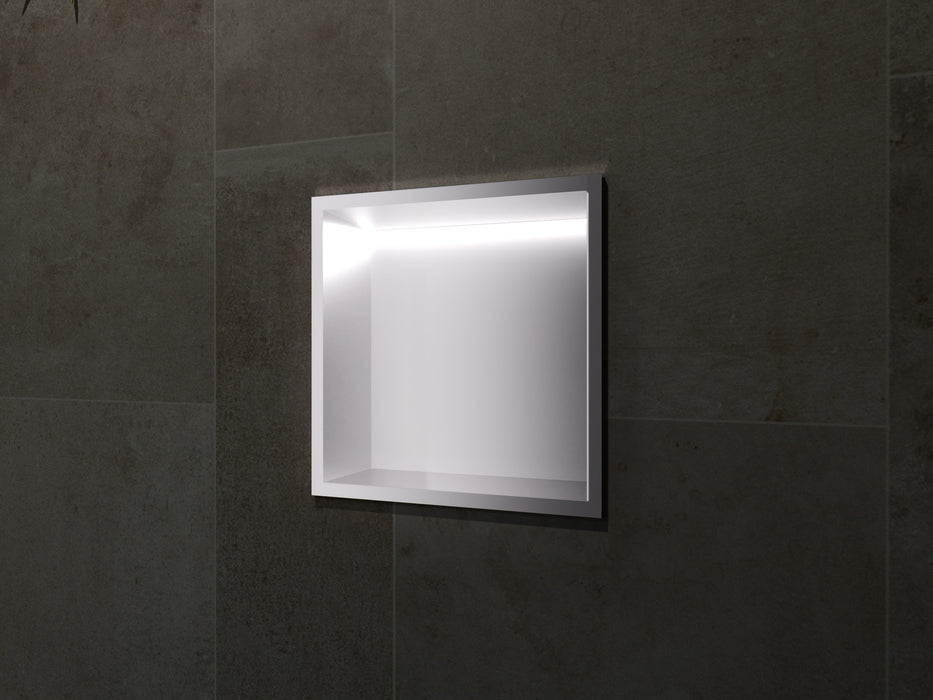 MEDIMEX HOR004/NQ INDIC Hornacina Con Led 33x33cm Níquel Cepillado