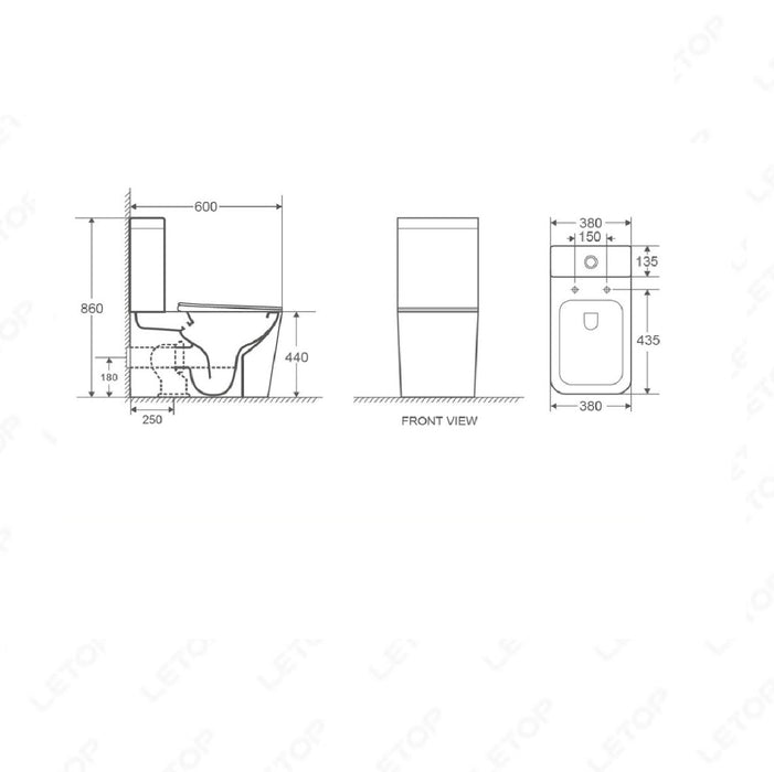 AQUORE 022990 MOSS Pack Inodoro BTW Compacto Confort High