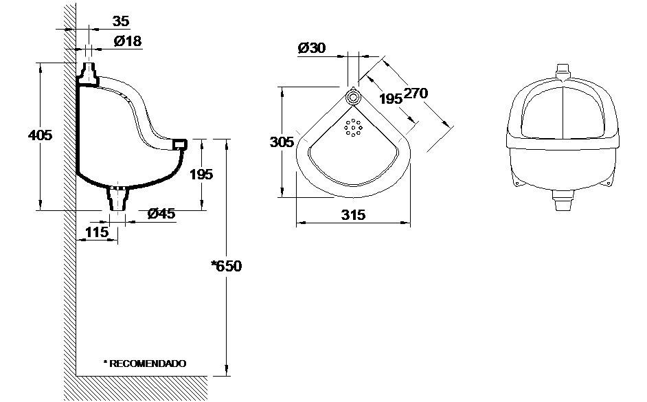 VALADARES 18550002K Urinario Rincón Blanco