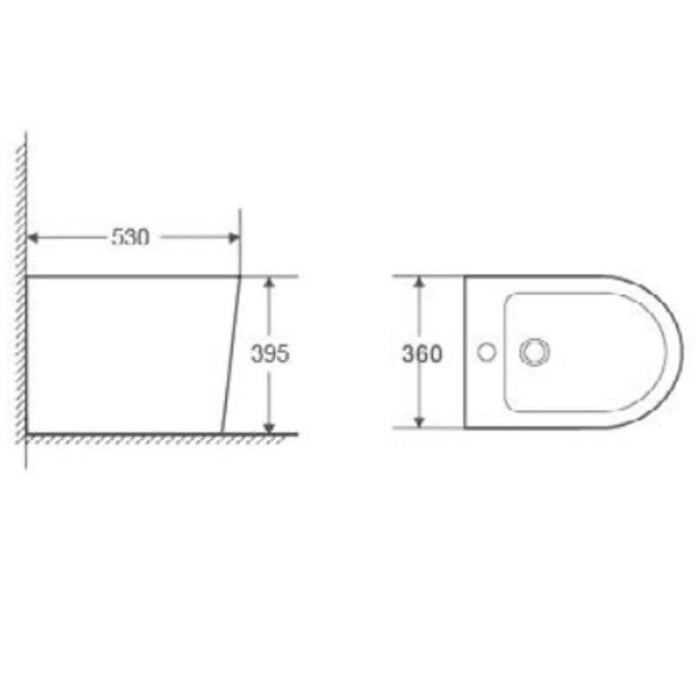 AQUORE 10407 TURÍN Bidé BTW Blanco Mate