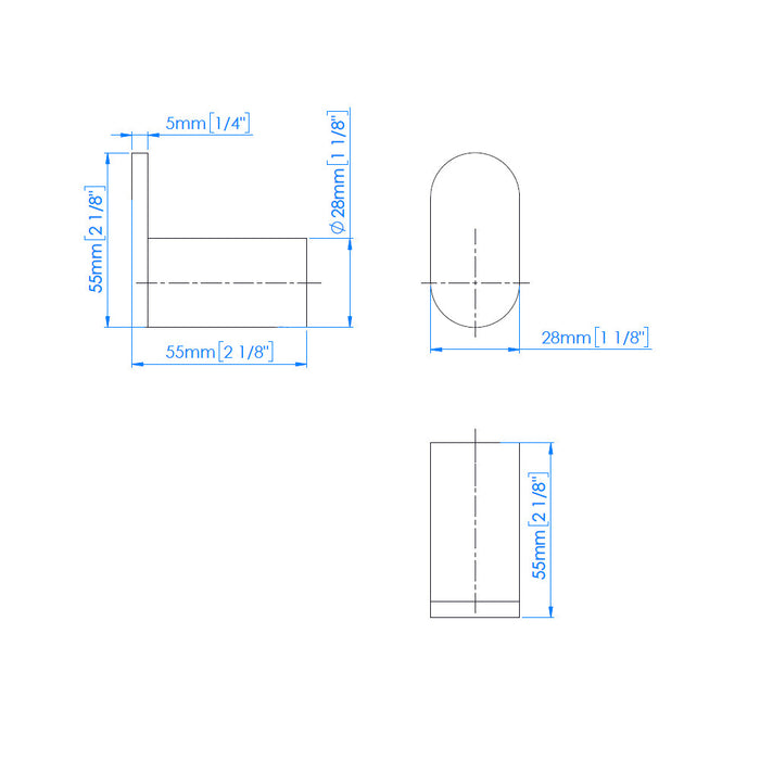 MEDICLINICS AI1318CS AURA Satin Stainless Steel Hanger