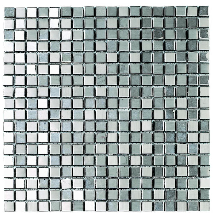 Dune 185647 METALIC SILVER 30,1x30,1 Mosaico Inox Brillo/Mate