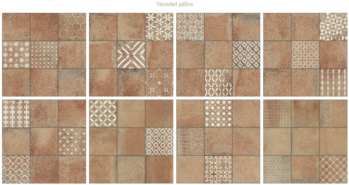 LA PLATERA KUBE QUINTA COTTO-CARRARA 45x45 Porcelánico Esmaltado