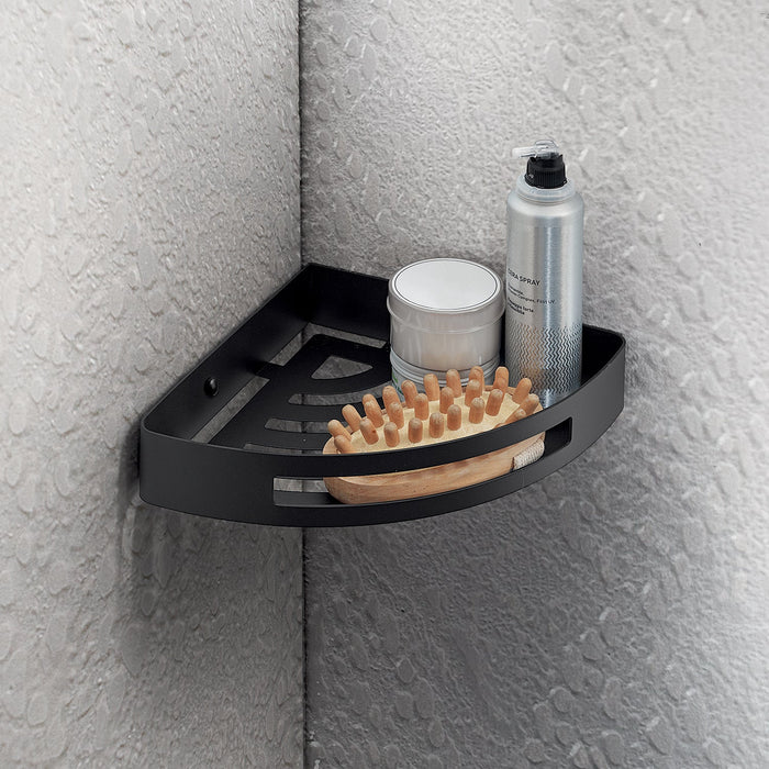 GEDY 24791400000 NERVA Portaobjetos Angular Negro Mate
