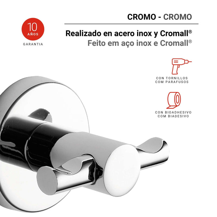 GEDY FP261300100 FELCE PLUS Percha Cromo