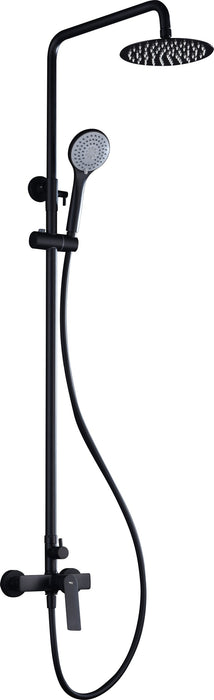 IMEX BDX023/NG LUXOR Grifo Monomando Conjunto de Ducha Telescópico Negro Mate