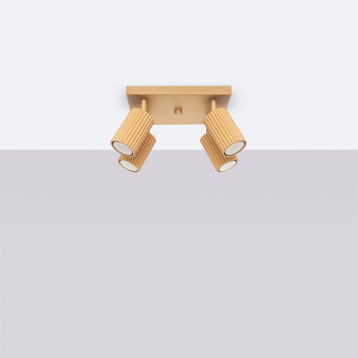 SOLLUX SL.1564 KARBON Lámpara De Techo 4 Oro