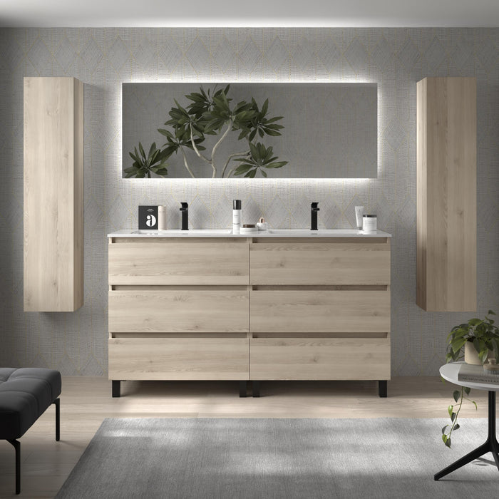 SALGAR BEQUIA Mueble 3C Lavabo Vilna 160 cm Natural