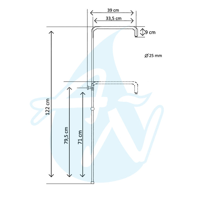 ARCOBAÑ 13STAR6 LIBRA  Columna Ducha Star6 Termostatica Circular