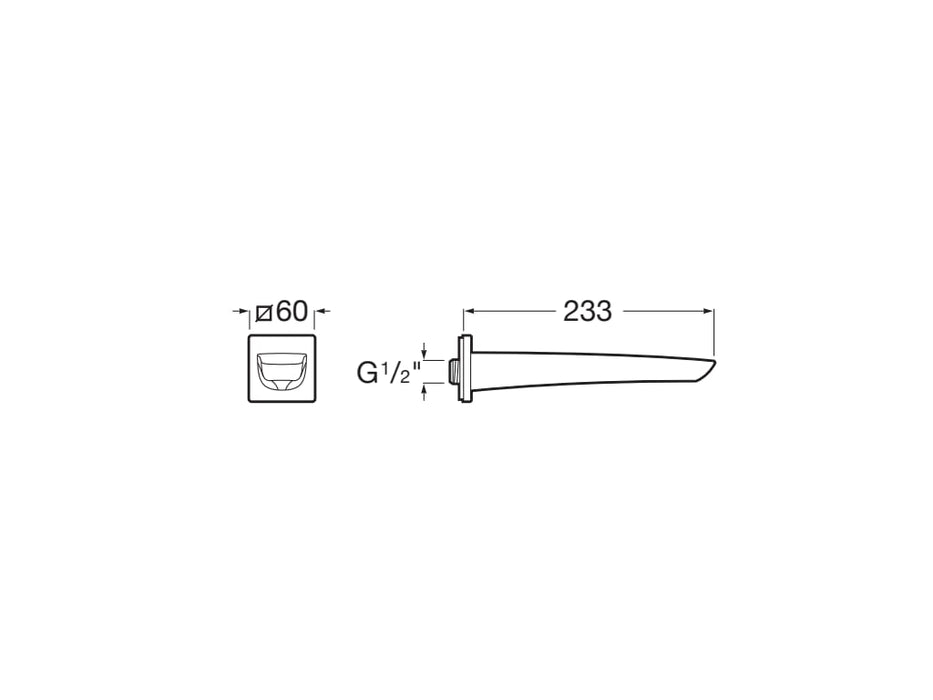 ROCA A5A0703RG0 INSIGNIA Caño de Pared para Bañera Oro Rosa