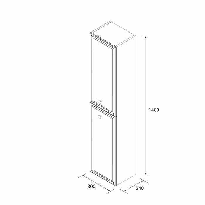 SALGAR 122027 RUNA Columna de baño 30cm Blanco Mate