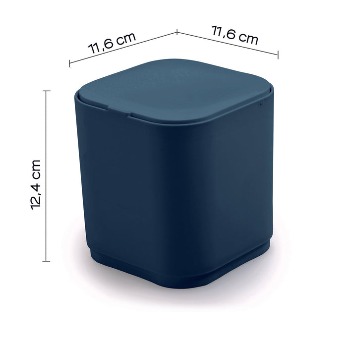 GEDY 63086500300 SEVENTY Papelera De Mesa Con tapa Azul Petróleo