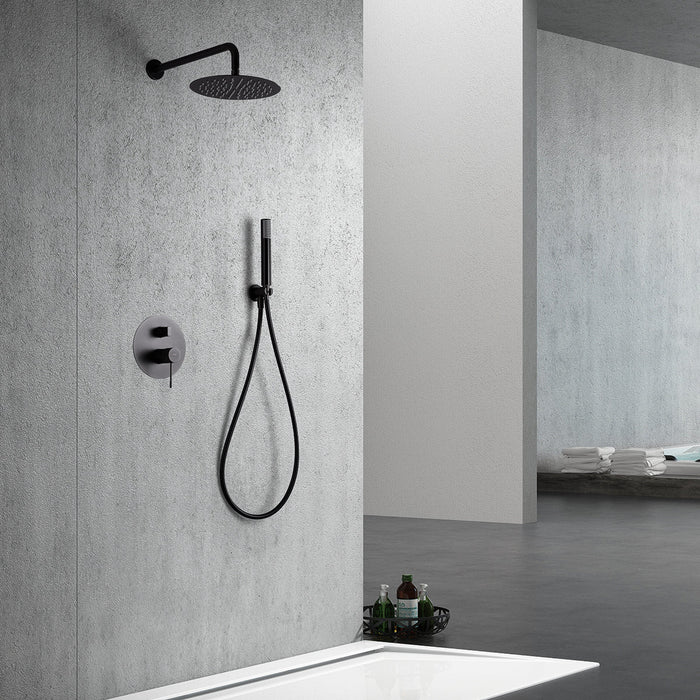 IMEX GPD038/BGM LINE Conjunto de Ducha Empotrado Monomando Black Gun Metal