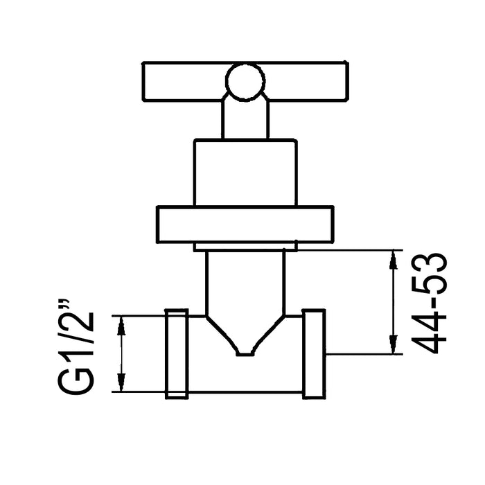 PRESTO 8213000 Matrix llave de paso 1/2" Cromo