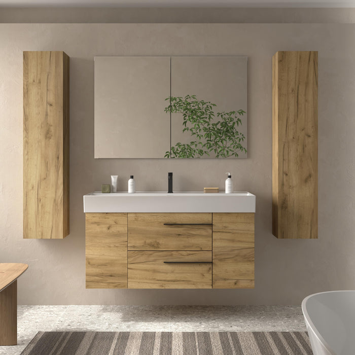 SALGAR 116110 YARA PLUS Mueble de Baño 1 poza Porcelana 120cm Roble