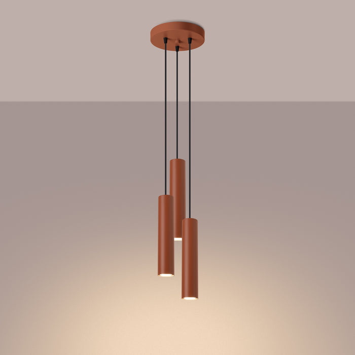 SOLLUX SL.1492 Lámpara colgante LAGOS 3P rojo ocre ocre rojo