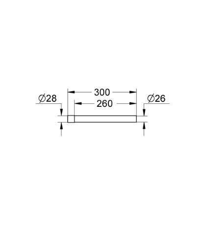 GROHE 37 114 000 Extension for Discharge Pipe 300mm