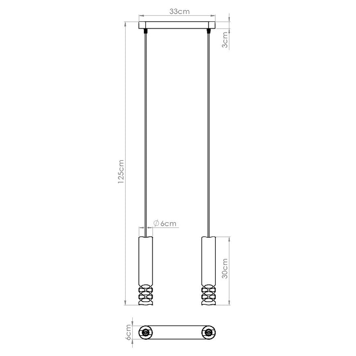 SOLLUX SL.1692 Lámpara colgante LIRO 2 blanca blanco