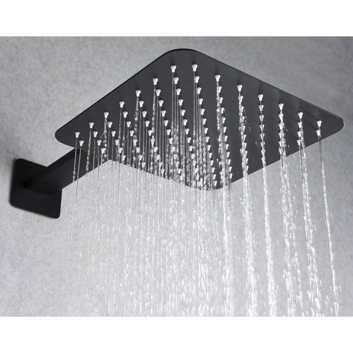 IMEX GTM021/NG MADEIRA Conjunto de Ducha Empotrado Termostático Negro Mate