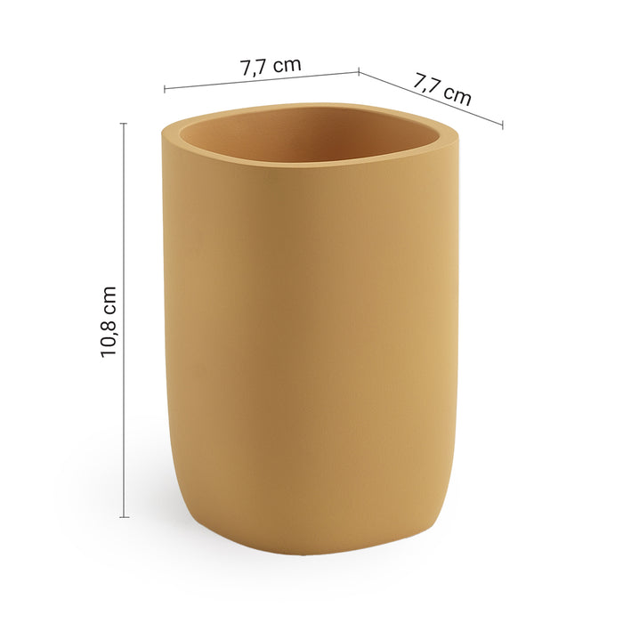 GEDY YL980900000 YLENIA Portacepillos mostaza mate