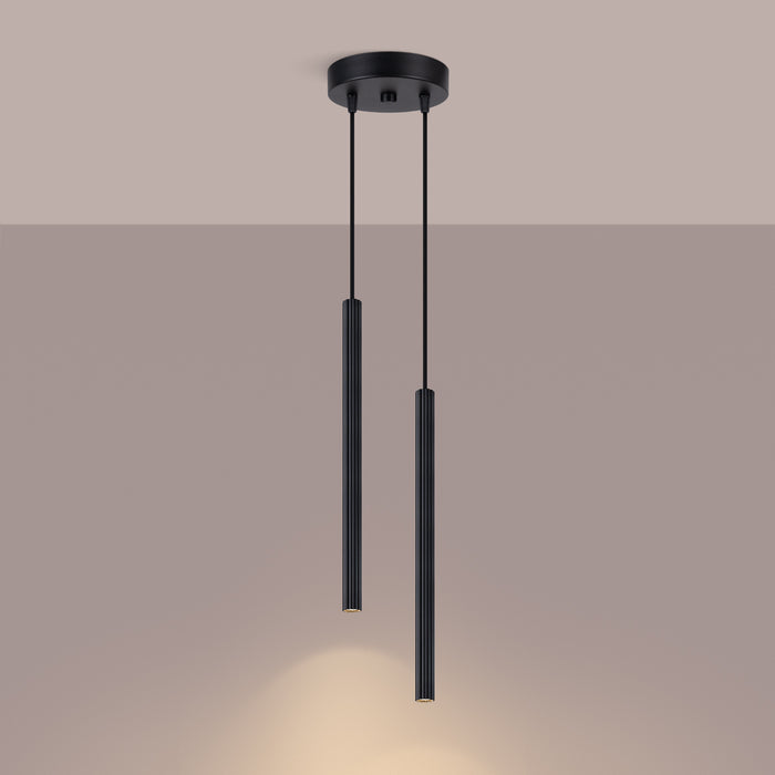 SOLLUX SL.1867 Lámpara colgante ARCHE 2P negra negro