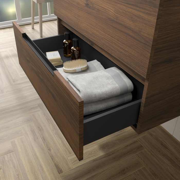 SALGAR 121987 LENI Mueble+Lavabo TOSCANA 2 Senos 140cm Nogal