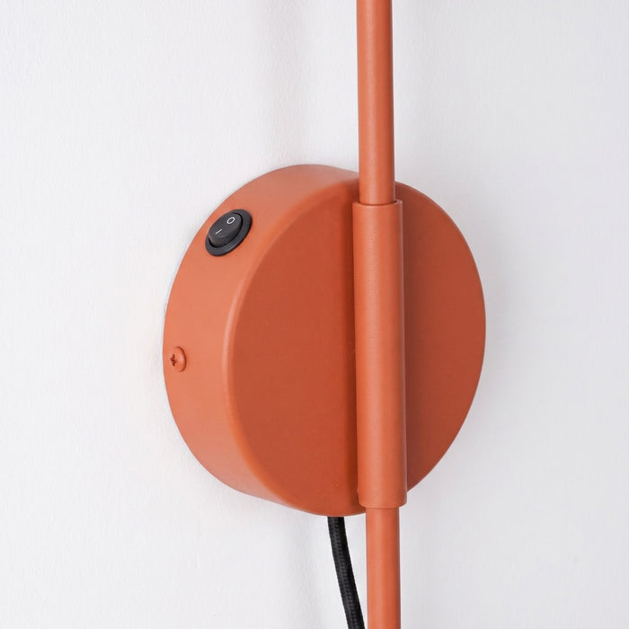 SOLLUX SL.2496 Aplique de pared NOX 1 ocre rojo con interruptor