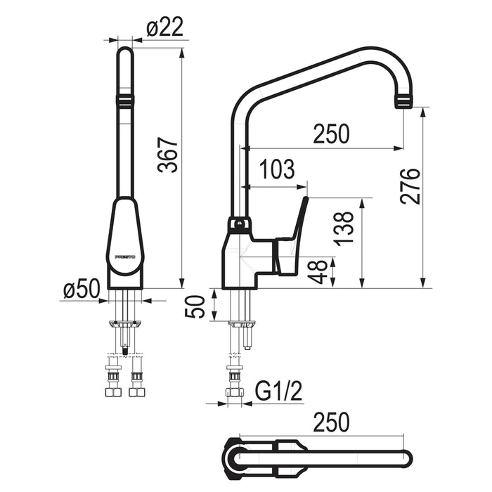 PRESTO 70800 Grifo fregadero industrial Cromo
