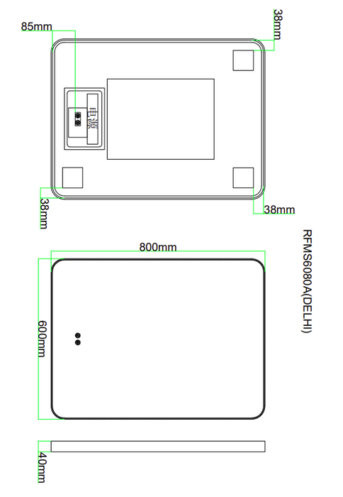 AQUORE DELHI Espejo Marco Metálico