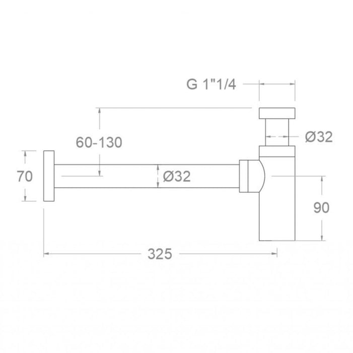 RAMÓN SOLER 3790OC HIDROTERAPIA Sifón Cilíndrico Oro Cepillado