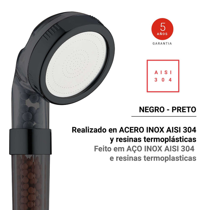 GEDY GYHS1040530 TOP 05 PURE Teleducha Negro