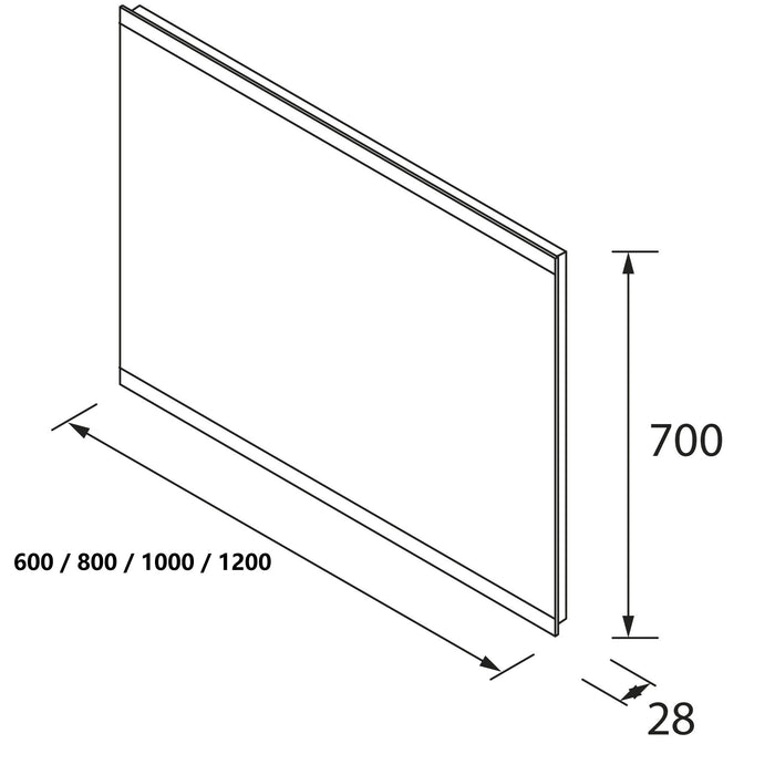 SALGAR LINIA Espejo Luz Led Horizontal Superior/Inferior