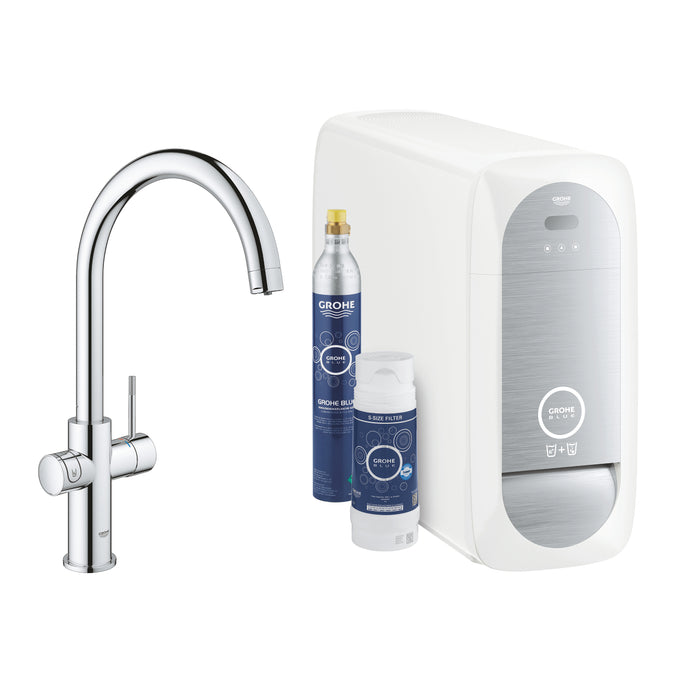 GROHE 31 455 001 BLUE Home Starter Kit Caño En C Cromo