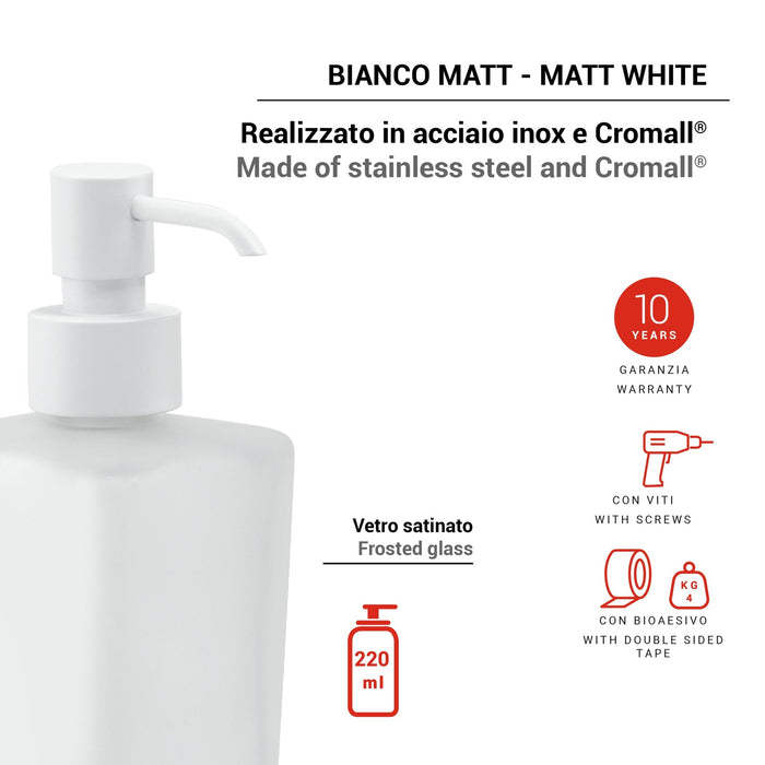 GEDY TO810200100 TONGA Dosificador Blanco Mate