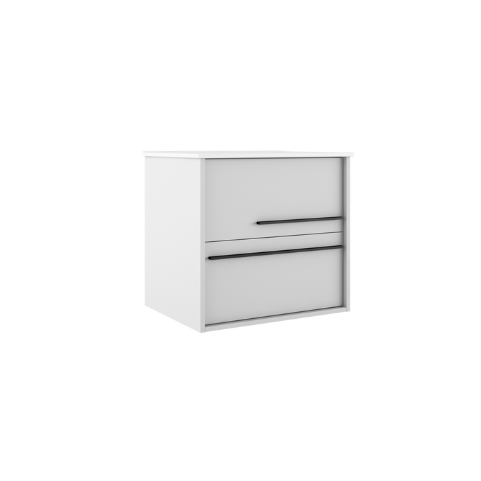 VISOBATH AQUA Mueble de Baño con Lavabo Color Blanco Ada Mate Tirador Grafito