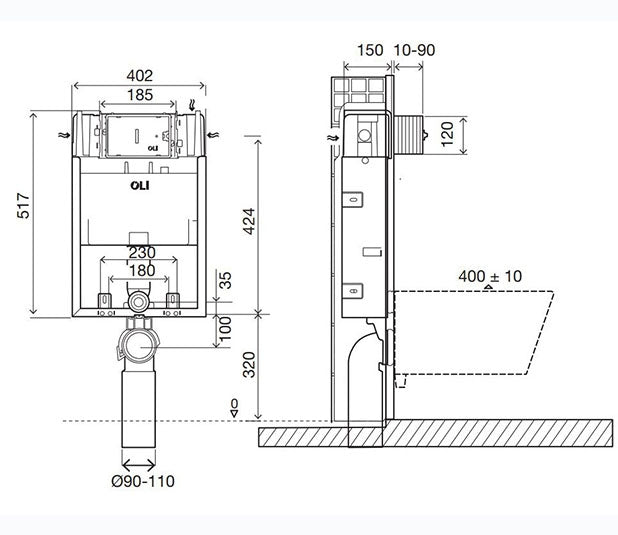 OLI 76456 EXPERT PLUS Built-in Mechanical Cistern Simflex 820