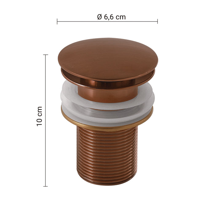 GEDY MXCC0600000 CLIC CLAC 06 Válvula desagüe universal para lavabo y bidet oro rosa