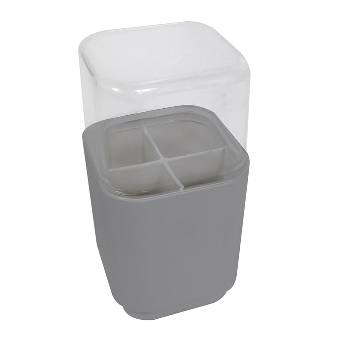 GEDY 63050800300 SEVENTY Porta Cabezales Cepillo de Dientes Gris