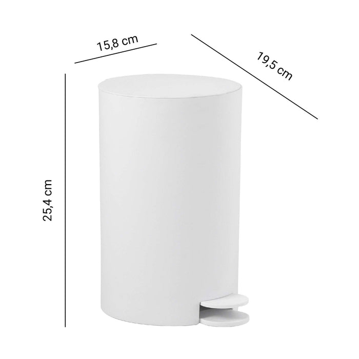 GEDY SH090200900 SHARON Papelera Blanco Mate
