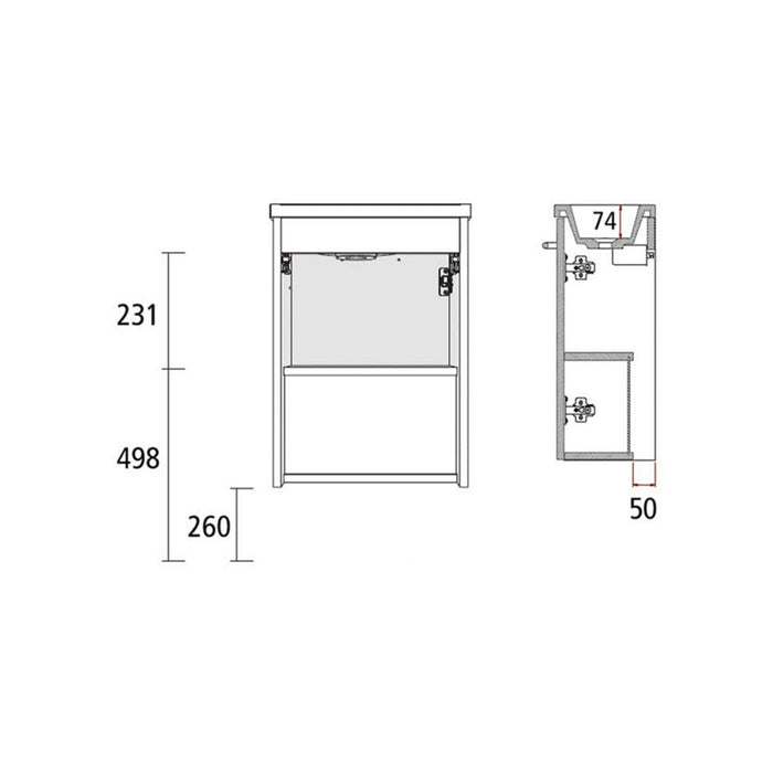 SALGAR 22899 MICRO Mueble+Lavabo Mini Roble Caledonia