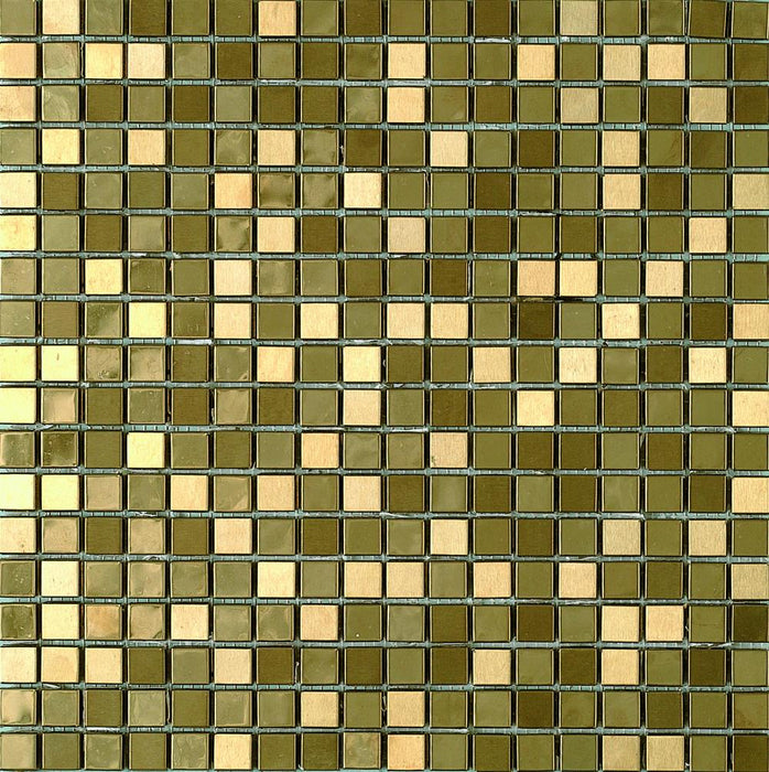DUNE 185686 METALIC GOLD 30,1x30,1 Mosaico Inox Dorado