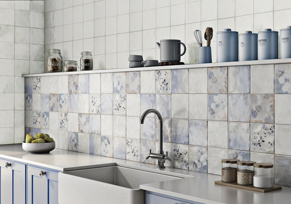 LA PLATERA KUBE ANTIK BLUE 45x45 Porcelánico Esmaltado