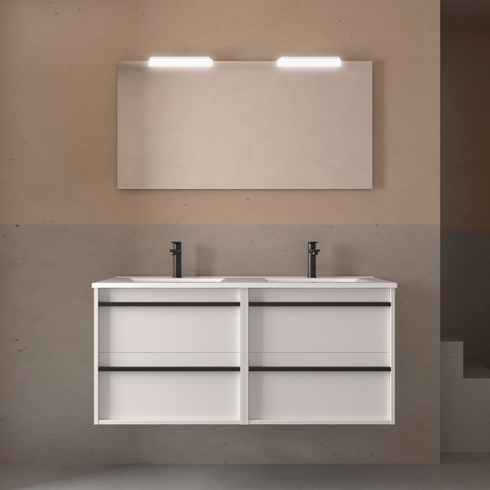 SALGAR 104922 ATTILA Conjunto Mueble de Baño 120 Completo Blanco Mate